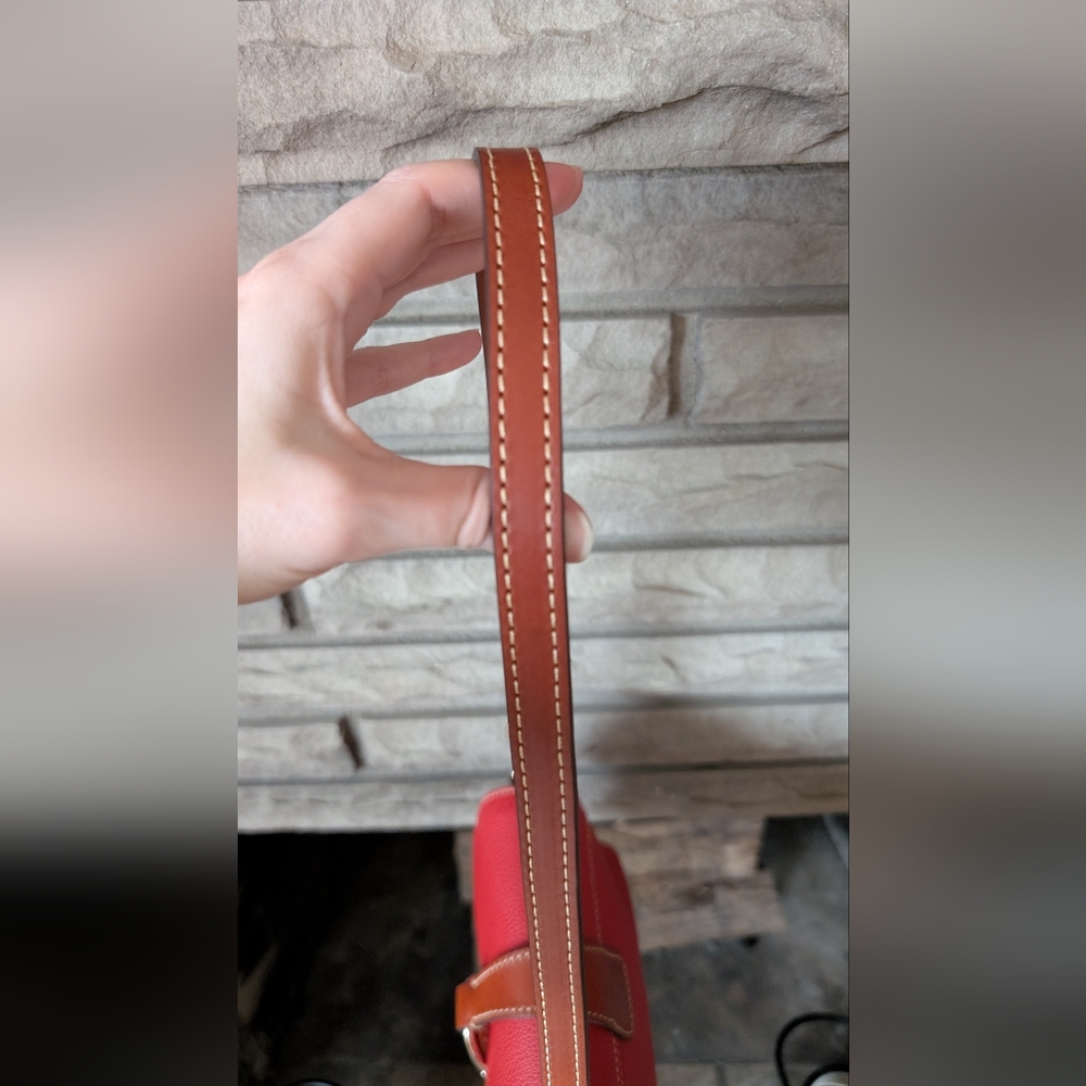 Dooney & Bourke Red Pebbled Leather Kyra Shoulder Bag - Picture 8 of 13